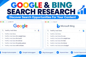 do google autocomplete, website ranking, and bing autosuggest research