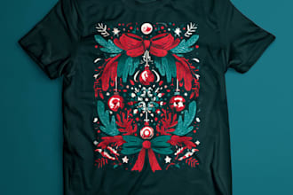 do custom ugly merry christmas t shirt design