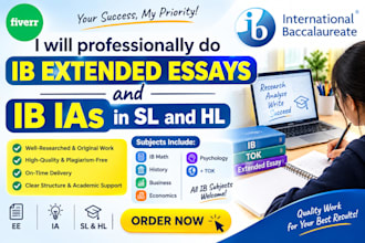 professionally do ib extended essays and ib ias in sl and hl
