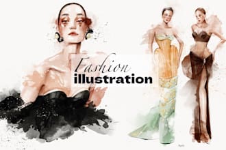 create professional digital fashion illustration