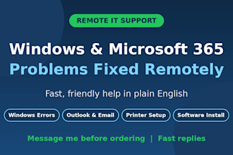 fix your windows PC and outlook problems remotely