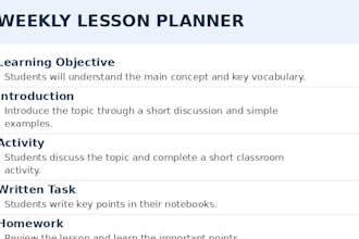 create professional lesson plans for teachers