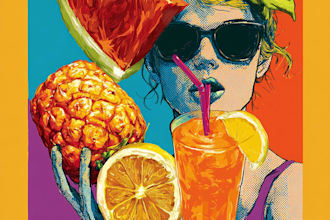 turn your favorite food into a fun pop art illustration