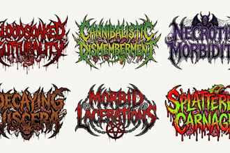 do death metal horror metal gore metal and brutal death logo