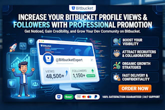 increase bitbucket profile views and followers with promotion