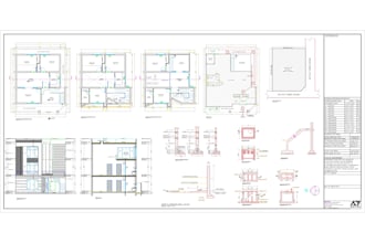 draw 2d floor plan and architectural drawings in auto cad