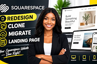 redesign, clone, migrate squarespace website, redesign squarespace landing page