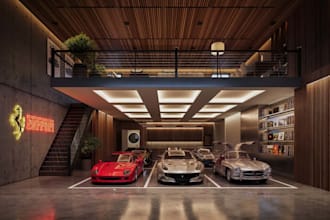 design luxury 3d car dealership aviation space car vehicle car showroom render