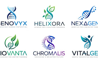 design a professional, dna, biotechnology, medical, or science genetics logo