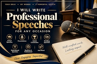 write professional speeches for any occasion