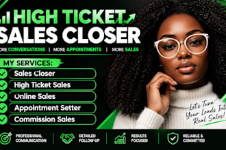 be sales closer high ticket sales commission based sales rep appointment setter