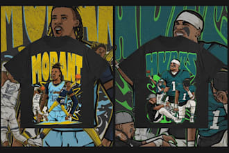 create custom sports artwork for apparel and merchandise