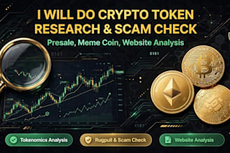 do crypto token research, presale analysis and meme coin promotion