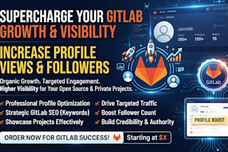 promote your gitlab account to increase profile views and followers