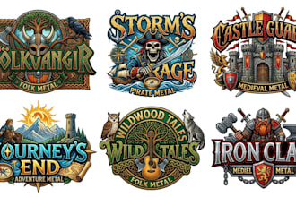 do folk metal pirate metal medieval metal adventure logo