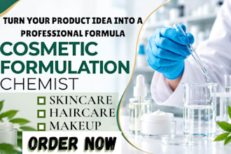 cosmetic formulation, skincare formulation and haircare products as a chemist