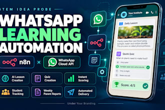automate whatsapp lessons quizzes and student reports with n8n