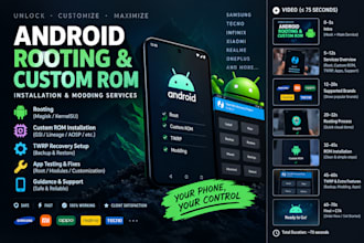 do android rooting and installation of custom rom and linux