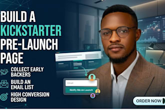 build a kickstarter pre launch page to collect early backers