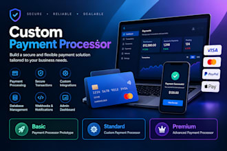 develop a secure custom payment processing system