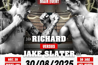 design sports event posters and social media graphics