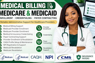 do medical billing, enrollment contracting, credentialing for medicaid, medicare