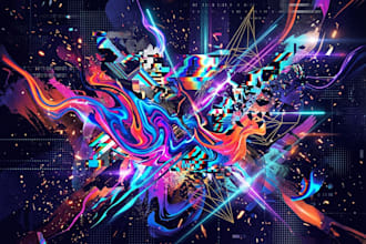 paint digital abstract art works