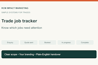 build a simple job tracker for your trade business