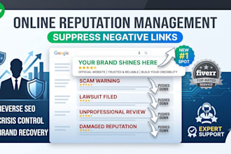 do online reputation management or ORM services to suppress negative links