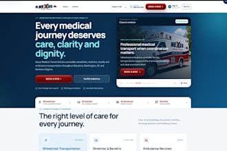 wix nemt website non emergency medical transport wheelchair booking website