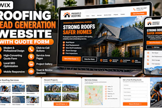 build a wix roofing lead generation website with quote form