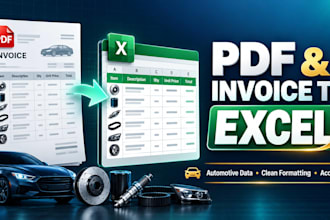 convert automotive PDF invoices into clean excel data
