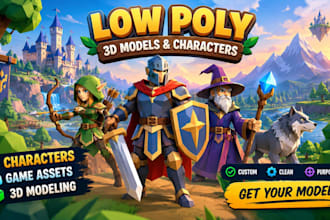 create low poly 3d model game asset for unity blender