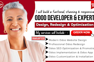 build odoo website, odoo erp, odoo customization odoo module and api integration
