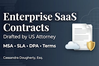 prepare saas customer contracts, sla and dpa documents