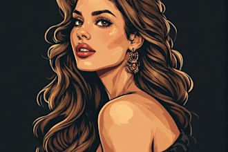 create fashionable and expressive pin up girl artwork