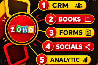 build zoho crm, zoho books, zoho forms, zoho one automation, zoho expert