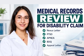 review medical records and nexus prepare a professional documentation
