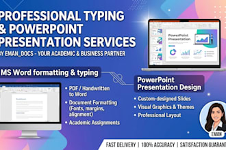 do fast typing convert handwritten notes to ms word and create PPT presentation