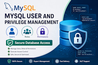 create and manage mysql users, roles and permissions