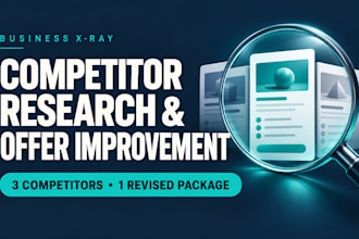 do competitor analysis and pricing research for your business