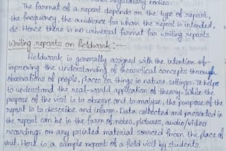 do neat custom handwritten letters, notes, and assignments