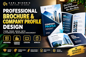 design brochure, company profile, catalog and booklet for you business