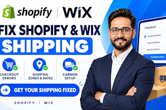 fix shopify wix shipping issue checkout error shipping rate zone carrier setup