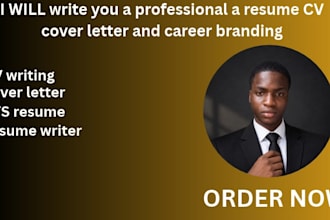 write you a professional ats resume CV cover letter and career branding
