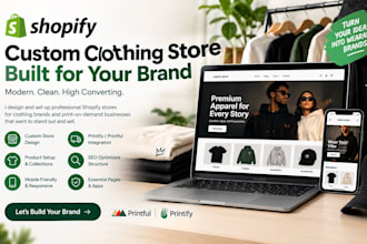 design shopify print on demand clothing store design apparel shopify store