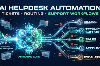 automate ai helpdesk, ticket routing and support workflows
