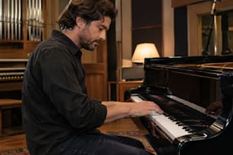 record romantic piano for your love song or special moment