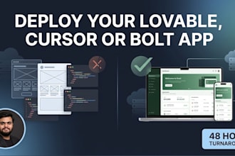 deploy your lovable, bolt or cursor app and connect it to a real backend