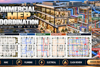 coordinate commercial mep and architectural drawings in texas, florida
